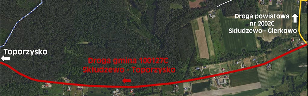 Odcinek drogi z planowanymi utrudnieniami w ruchu drogowym