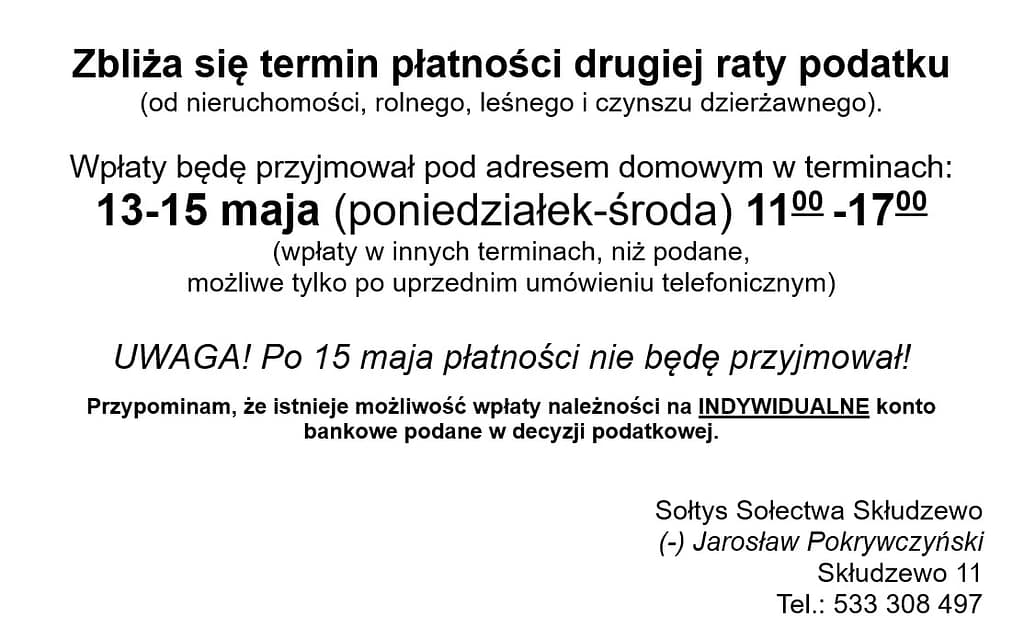 Podatek 2 rata 2024