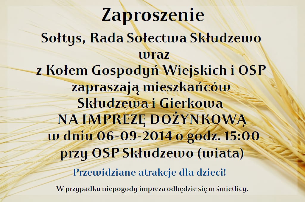Skłudzewo - Dożynki 2014