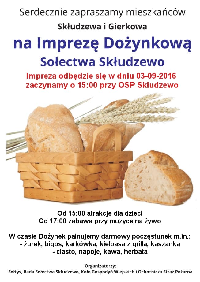Skłudzewo Dożynki 2016